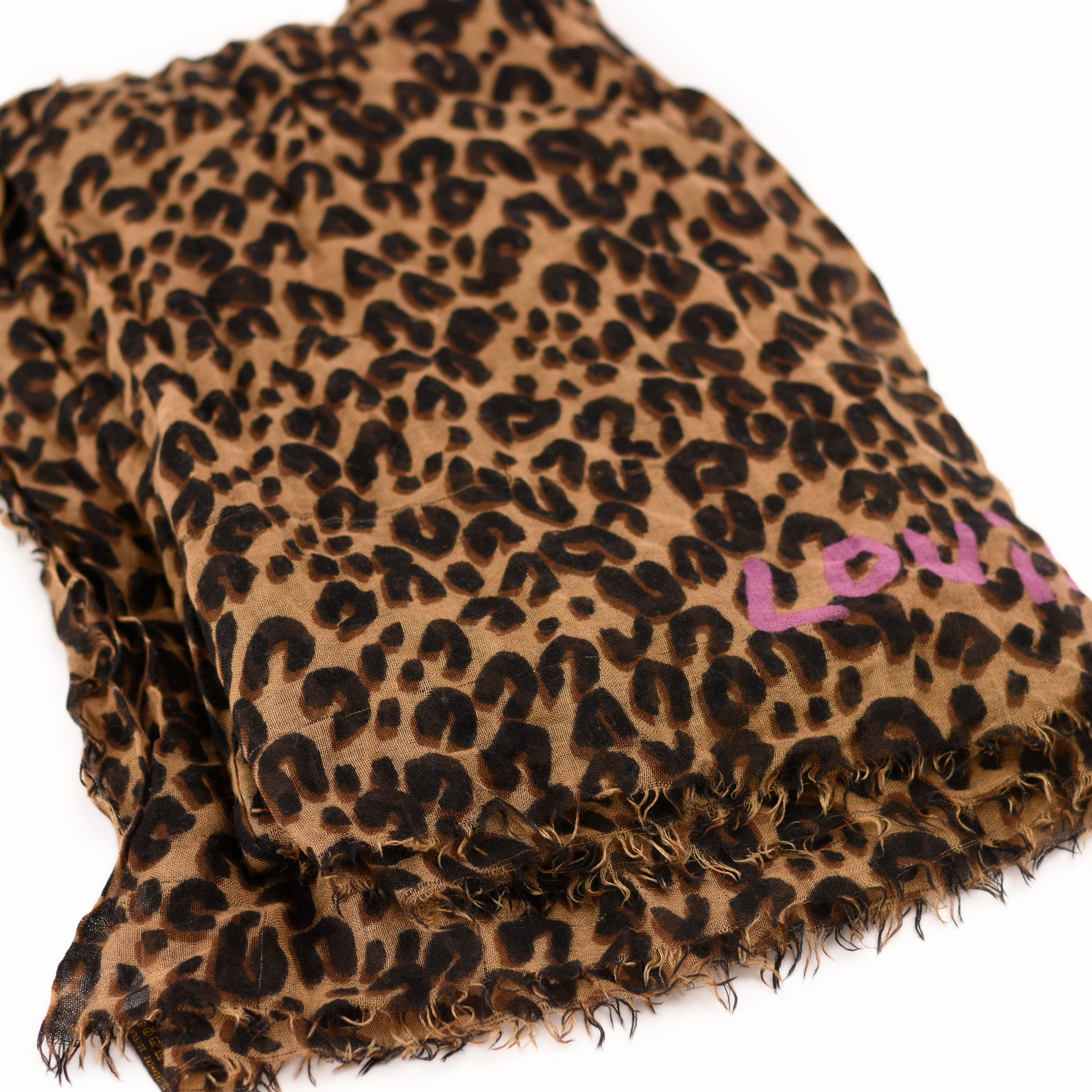 Louis Vuitton Leopard Scarf