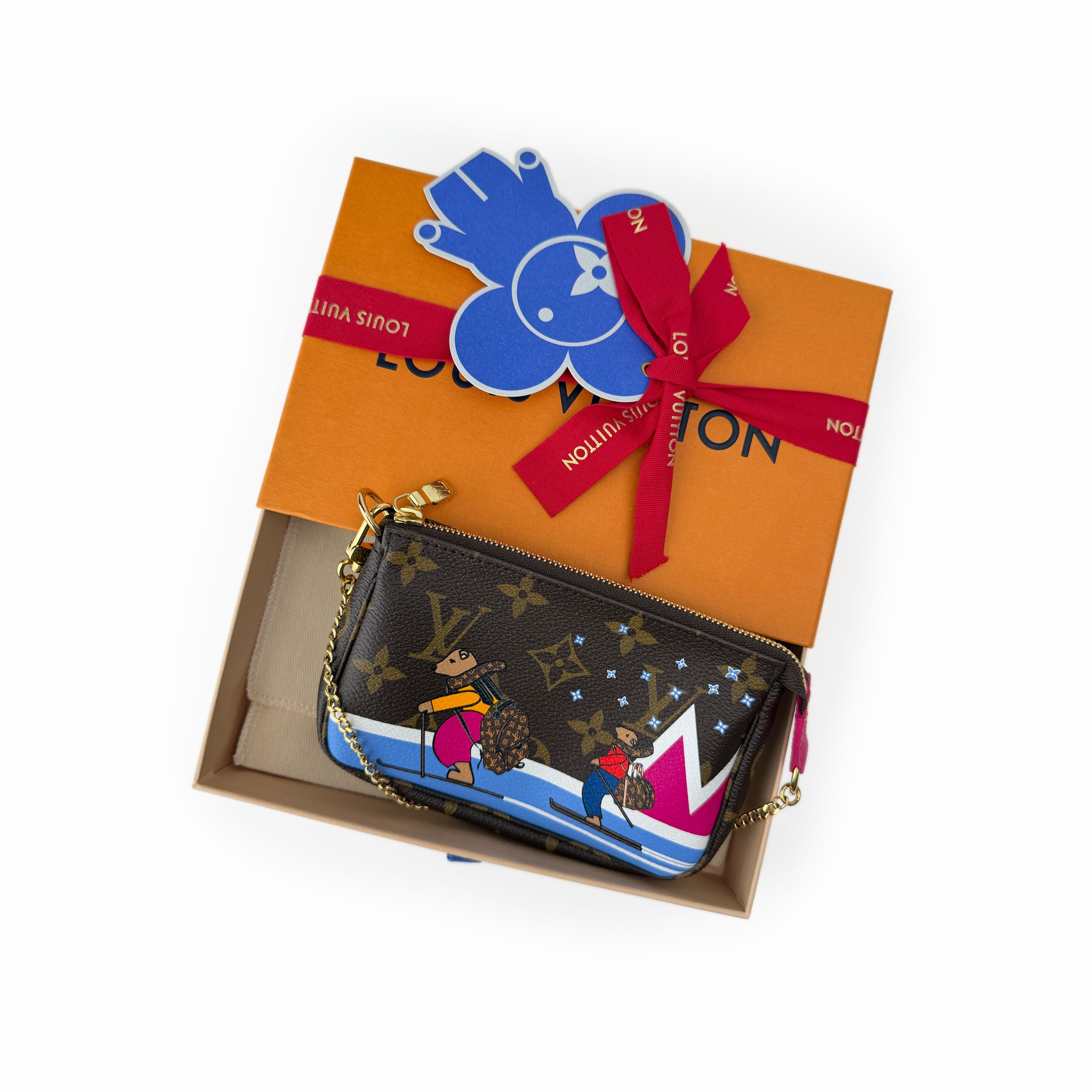 Louis Vuitton Mini Pochette Accessoires Monogram Xmas Bears