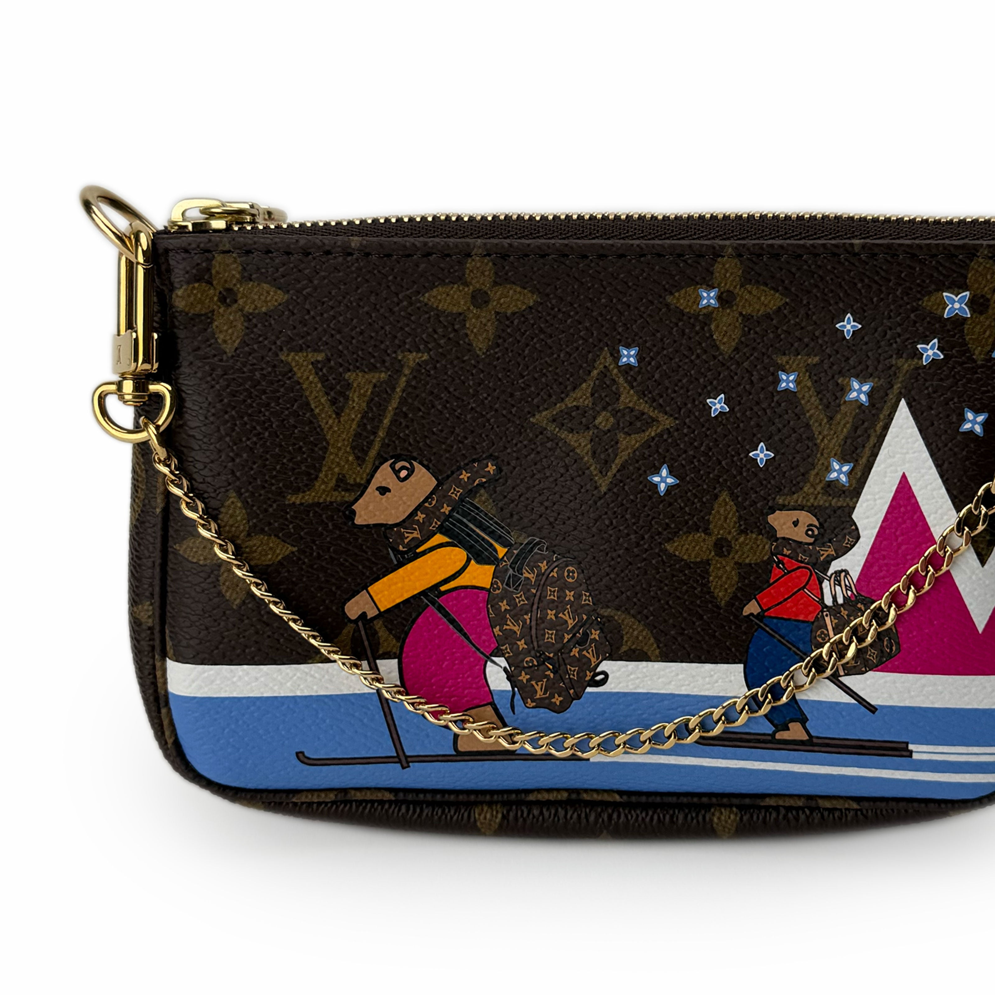 Louis Vuitton Mini Pochette Accessoires Monogram Xmas Bears