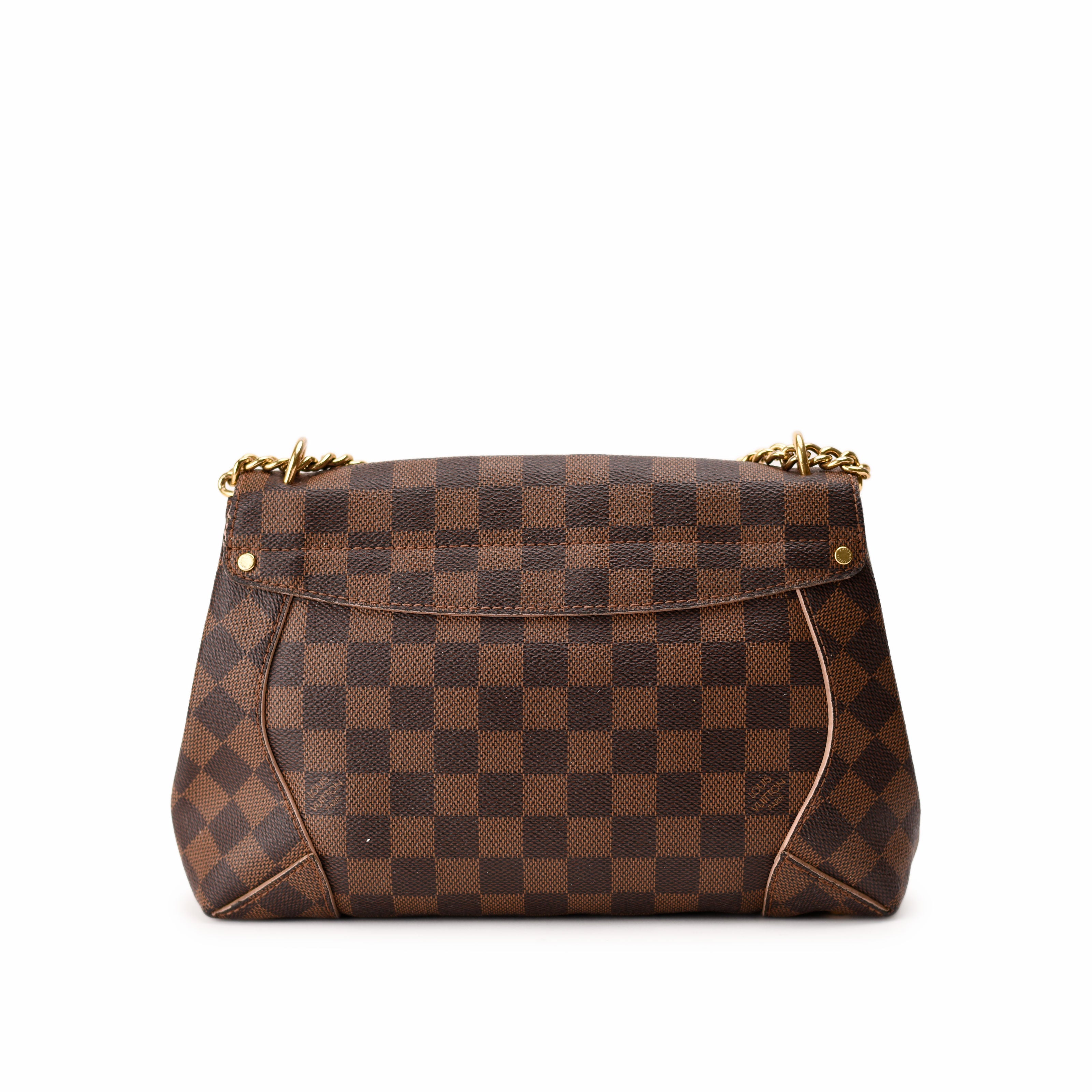 Louis Vuitton Caissa Chain Clutch Bag Rose Ballerine Ebene