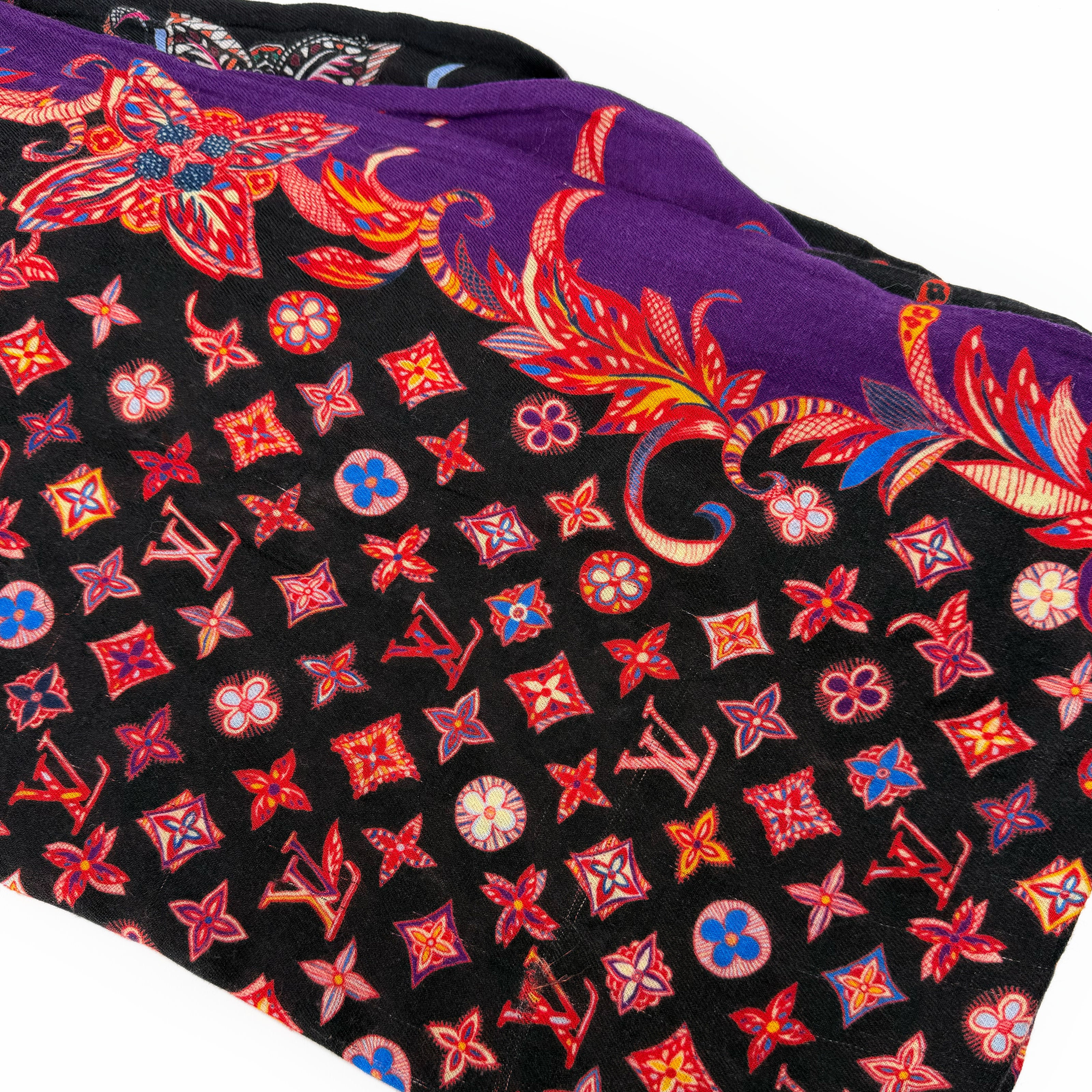 Louis Vuitton Multicolor  Double Side Wool Shawl