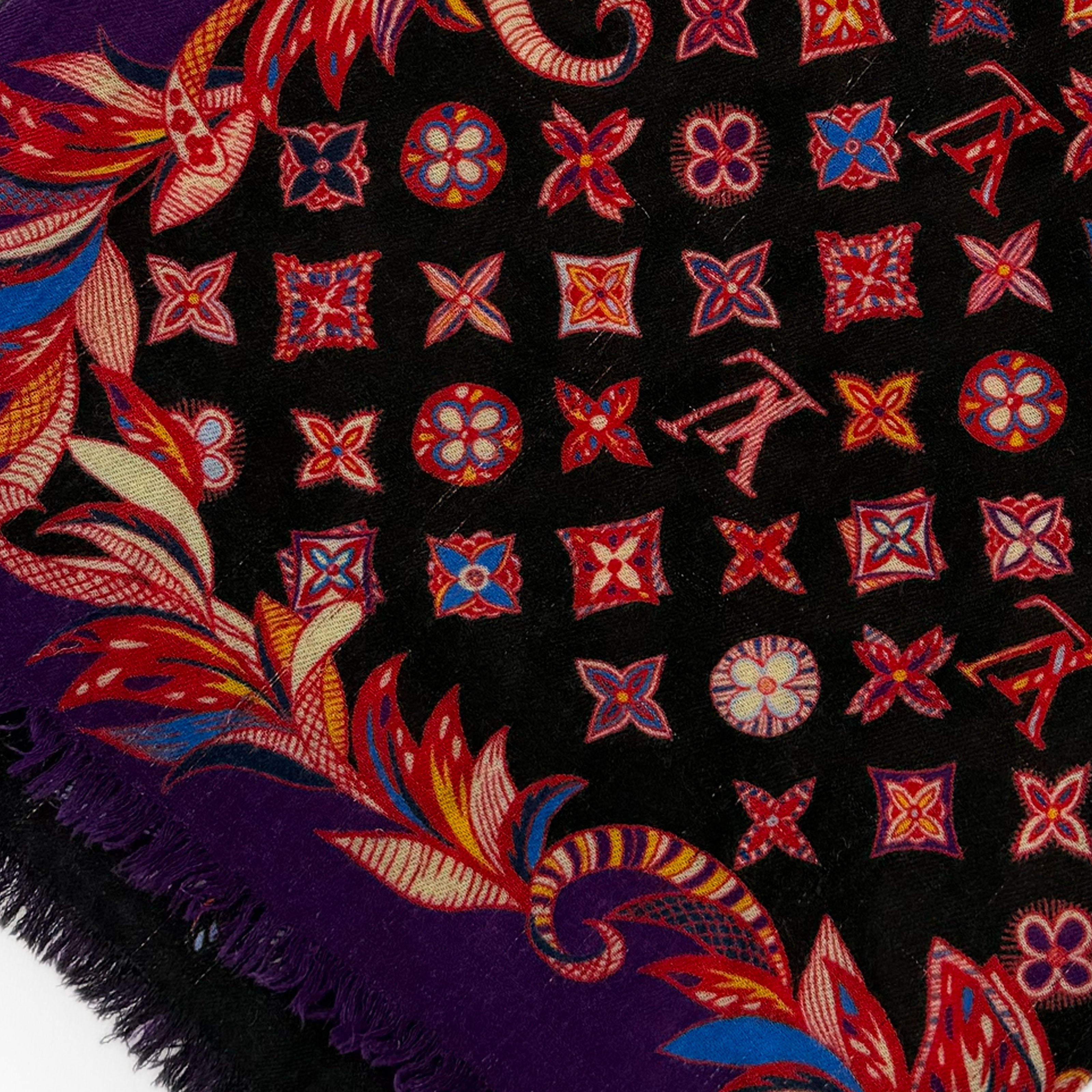 Louis Vuitton Multicolor  Double Side Wool Shawl