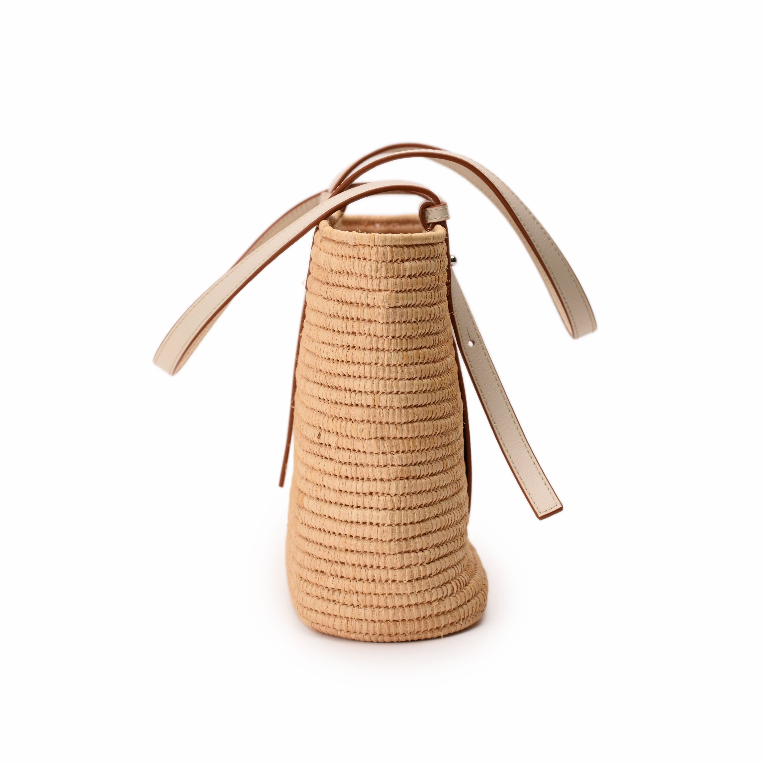 Loewe Small Square Raffia Basket Bag