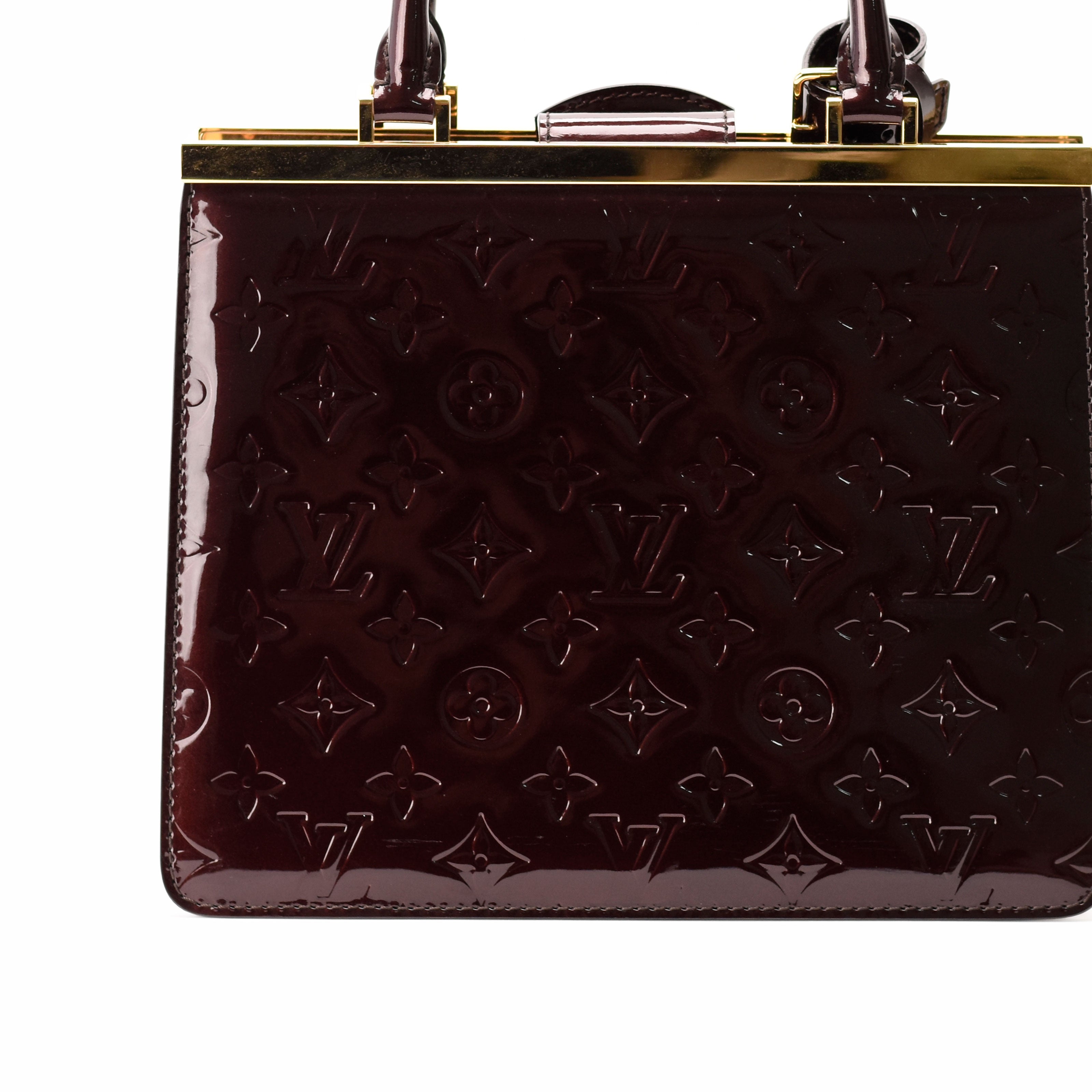 Louis Vuitton Monogram Amarante Red Vernis Deesse MM