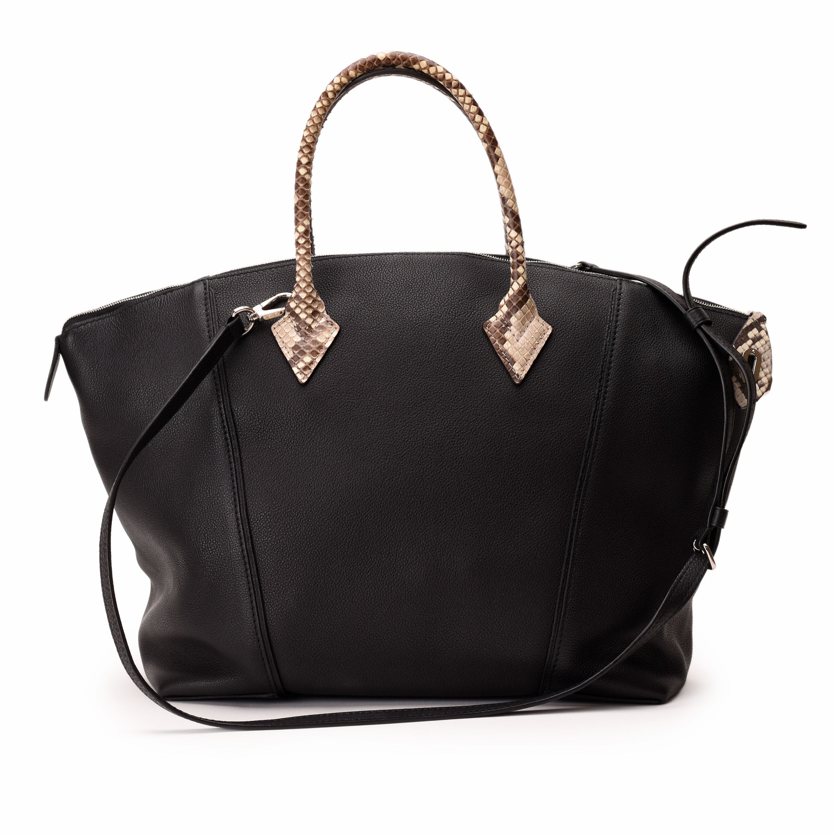 Louis Vuitton Soft Lockit MM in Black Veau Cachemire & Python
