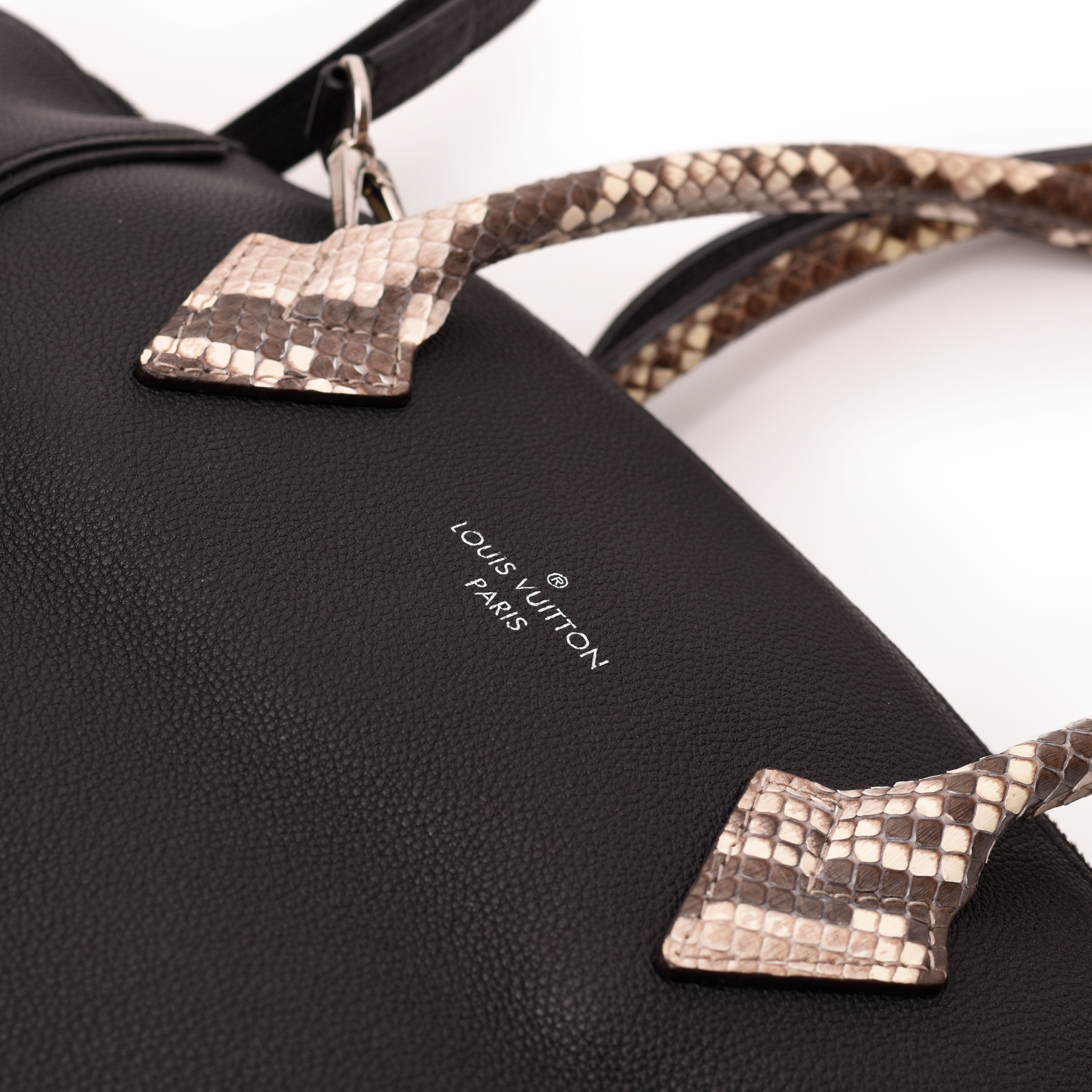 Louis Vuitton Soft Lockit MM in Black Veau Cachemire & Python