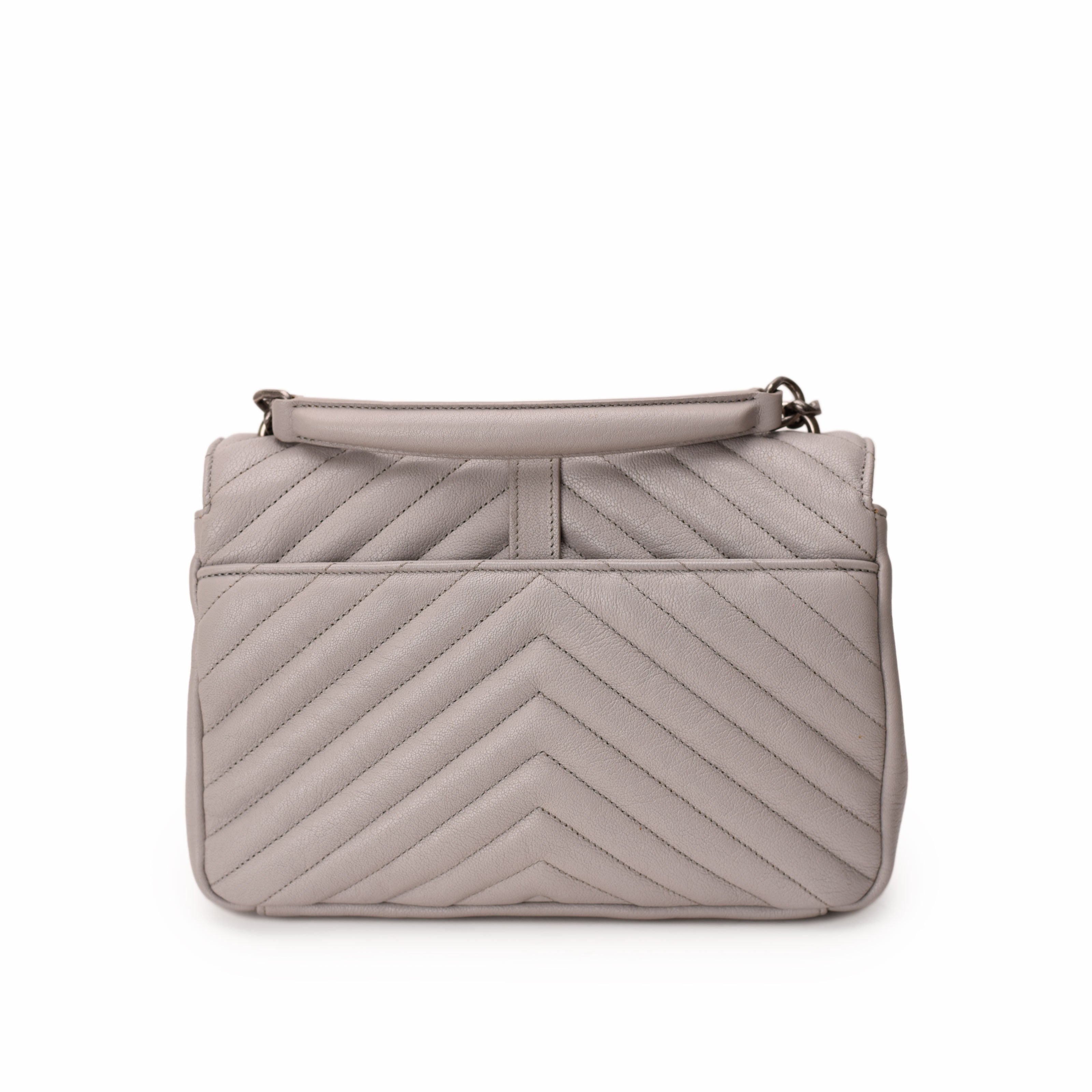 Saint Laurent College Medium Shoulder Bag Gray