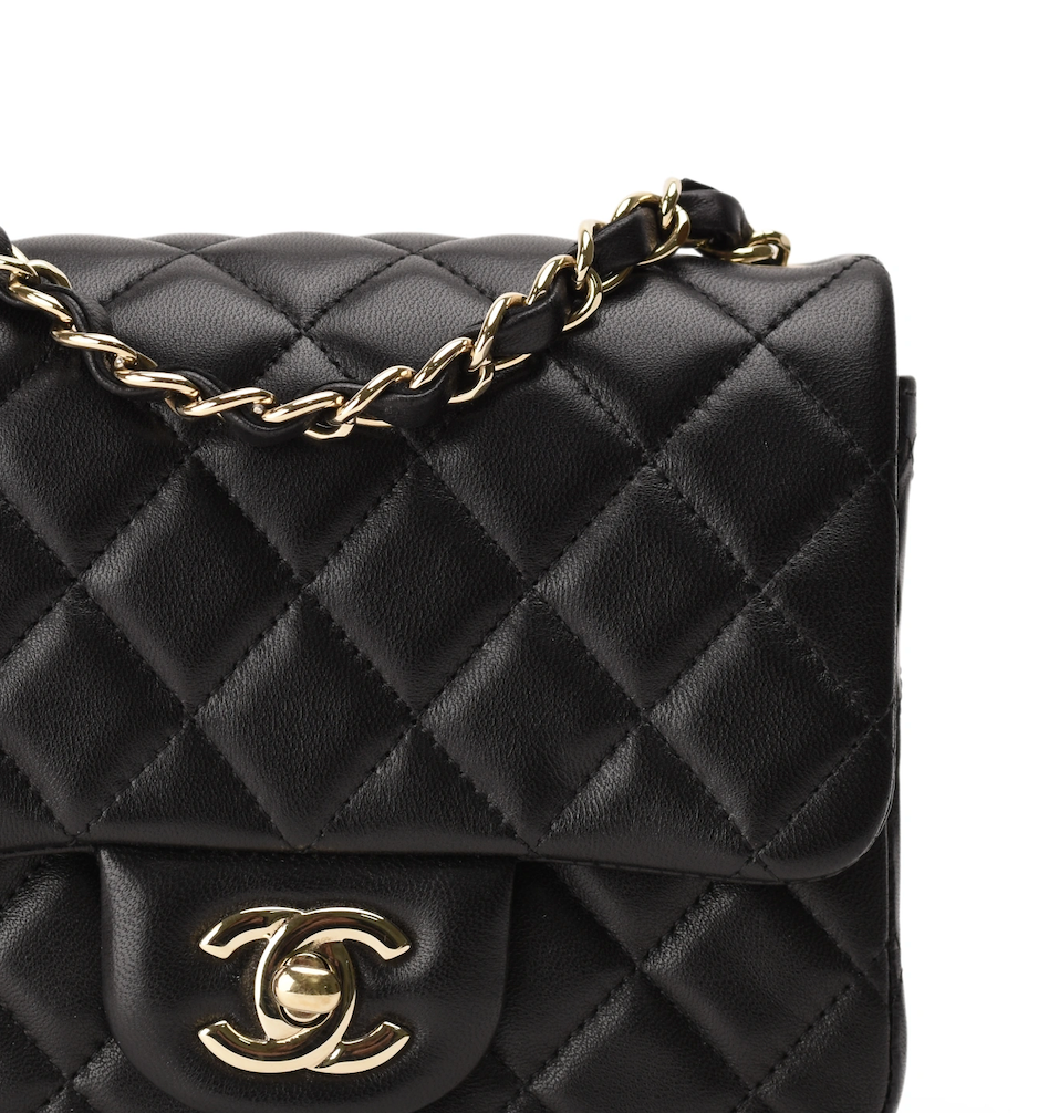 Chanel Mini Square Black Lambskin CHW