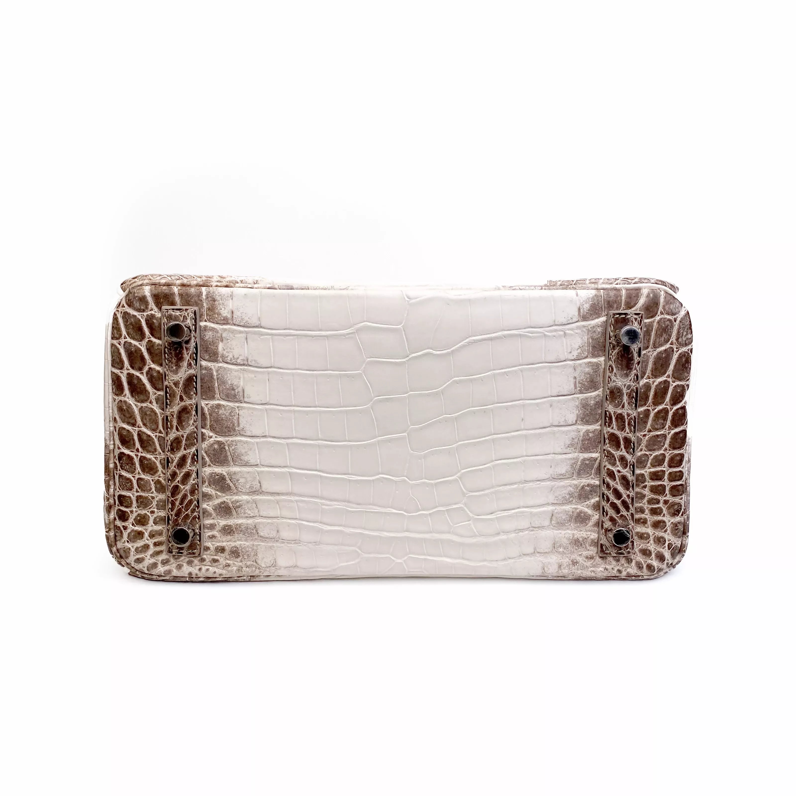 Hermès Birkin 30 Himalaya Niloticus Crocodile Diamond Palladium Hardware Bottom
